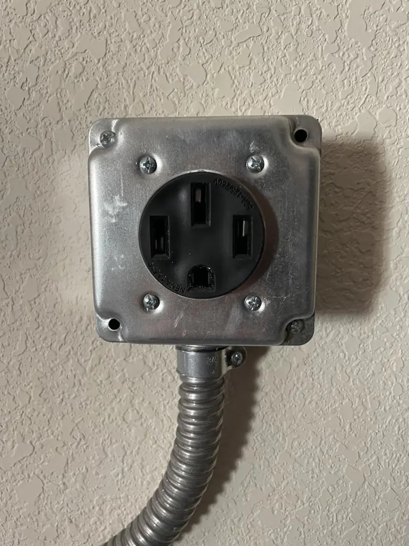 NEMA 14-50 outlet installed for Electrical Panel Upgrade in Berryville