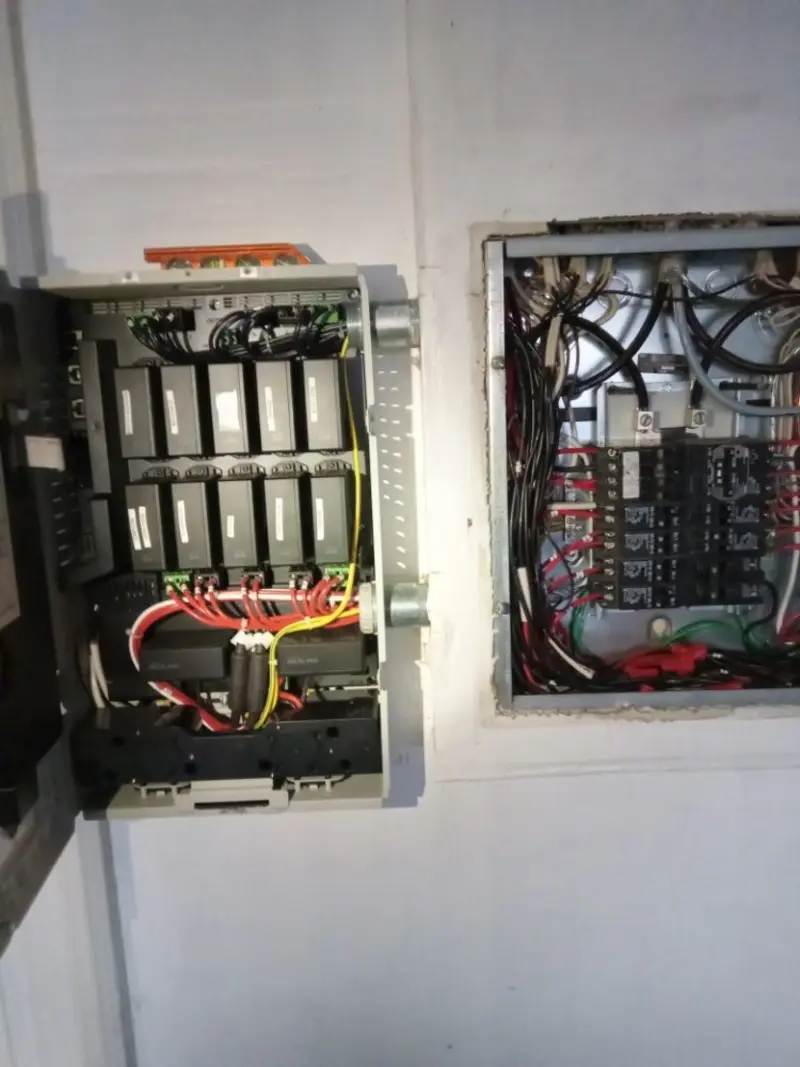 Electrical panel upgrade completed for Security Camera Wiring in Berryville
